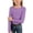 Purple, variant on GiLiling Kids Girls Long Sleeve Shirt Crewneck Ruched Side Slim Fit Ribbed Knit Casual Tee (Light Blue, 11-12 Years)