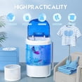 thumbnail image 6 of SOLAURA Portable Mini Washing Machine, 6.6 lb Single Tub Washer & Dryer, 2-in-1 Washer Machine with Drain Pump for Home, Apartment, RV, Dorm & Outdoor, 6 of 7