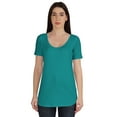 thumbnail image 1 of Inkmeso T-shirt Basique Col en U Été Manches Courtes Coton Uni Femmes, 1 of 7