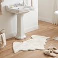 thumbnail image 5 of LEFXSMR Halloween Bathroom Rugs, Non Slip Bats Shaped Bath Mat, Soft Absorbent Toilet Rug for Holiday Halloween Decorations, White, 5 of 6