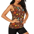 thumbnail image 2 of Lsque Retro Coffee Printed Workout Tank Tops for Women, Athletic Sports Tank Tops, Compression Sleeveless Dry Fit Shirts,Sleeveless Yoga Shirt-Small, 2 of 9
