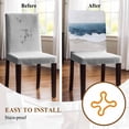 thumbnail image 5 of Wave Effect Modern Art Chair Covers Set of 4 Abstract Blue Oil Painting Chair Back Covers Stretch Removable Washable Chairs Slipcovers Chair Protector for Dining Room Kitchen Party Decor, 5 of 5