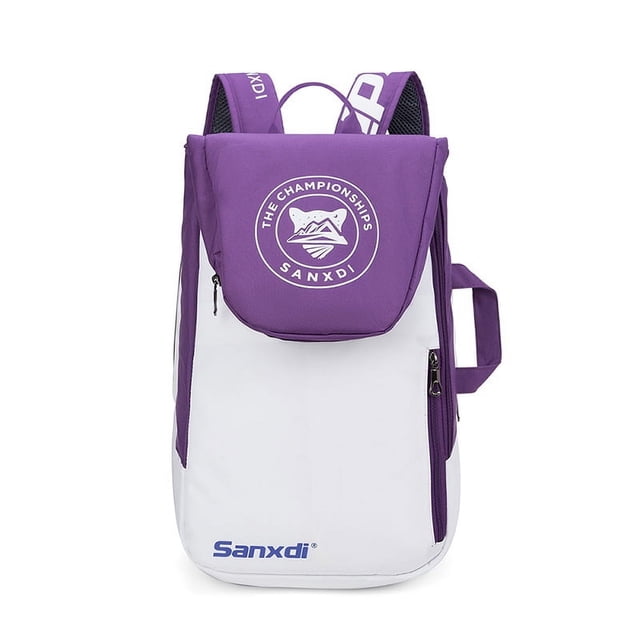 Mochila de tenis blanca, paquete de 3 bolsas deportivas de bádminton para hombres y mujeres