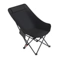 thumbnail image 3 of Silla plegable para acampar, cómoda silla plegable para exteriores, viajes y jardín. Negro, 3 of 8