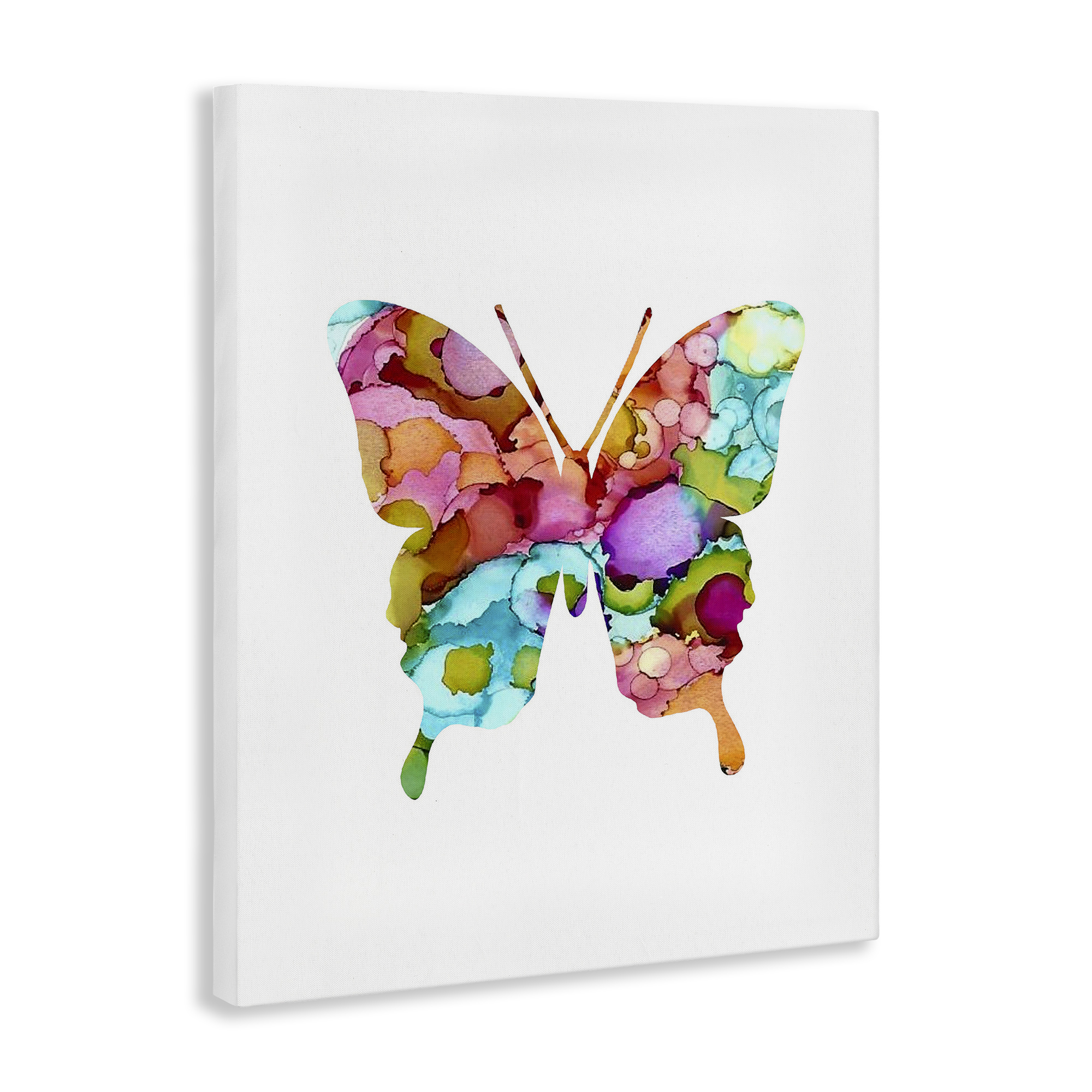 Stupell Industries Bold Patterned Butterfly Animals Painting Wrapped Canvas Art Print Wall Art, 30 x 40
