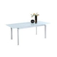 thumbnail image 3 of Maklaine 63" Contemporary Glass Extendable Dining Table in White, 3 of 3