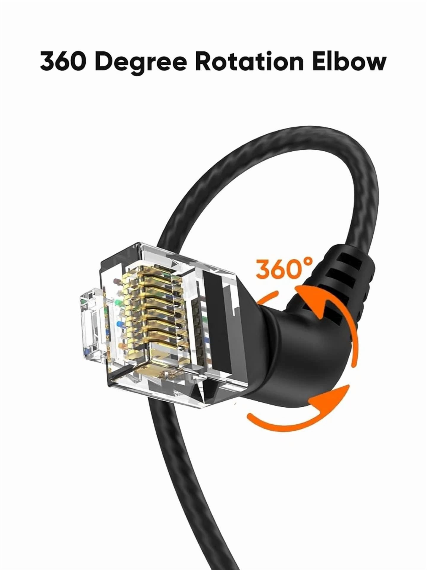 BUTTERFLY- Cablecreation Cat6A Ethernet Cable Utp Booted, 360° Rotation 0.25M/0.82Ft