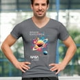 thumbnail image 4 of NASA Space Explorer Men's V-Neck T-shirt Universe Astronaut Galaxy Planet Saturn, 4 of 7