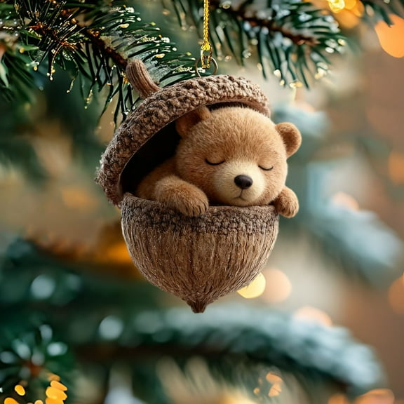 3PCS Set Of Animals Ornaments for Christmas Tree Cute Animals Acrylic Ornaments Decorations christmas decorations for home