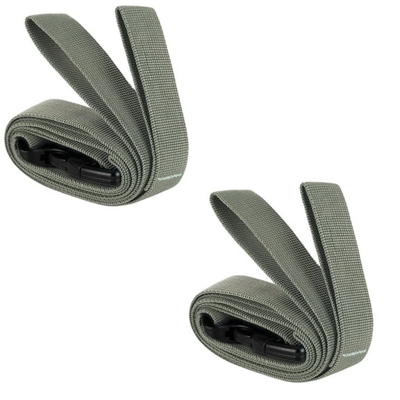 PBAZIH Adjustable Length Nylon Strap for Outdoor Camping, Hiking, Travel - Reusable Buckle Binding Strap for Gear Storage, Durable and Secure, 53x0.9in, Set of 2