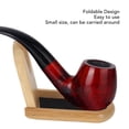 thumbnail image 4 of Foldable Pipe Holder Small Portable Wooden Folding Single Stand For Smoking Pipe Display Sturdy And Durable, 4 of 8