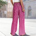 thumbnail image 5 of kaondbfi Dress Pants Women Petite High Waisted Wide Leg Summer Beach Vacation Women's Pants Casual Trousers, 5 of 8