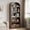 Brown, variant on Arched Cabinets,Bookcase with storage,Mid-Century Modern 5-Tier Bookshelf, Floor Standing Open Display Shelving Unit for Living Room, Bedroom, Home Office