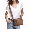 thumbnail image 2 of Bolso bandolera Alldaily pequeño de piel vegana con triple cremallera, 2 of 6