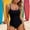 Black, variant on Women's One Piece Swimsuits Tummy Control -Slimming Bathing Suit Modest Neon Sport Swimwear Black
