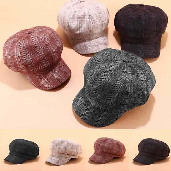 Hot Sales Under $5 Black Beret Hat GIJNRIUIUA Women Winter Solid Hat Beret Cap Korean Painter Newsboy Newsies Cabbie Hat