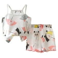 thumbnail image 1 of Hiiyo Pyjamas d'Été pour Filles, Camisole et Shorts Mignons, Tenues de Nuit, 1 of 2