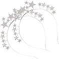 thumbnail image 3 of 2pcs Kids Pentagram Shaped Metal Hair Hoops Glitter Hair Ornament Star Headbands, 3 of 4