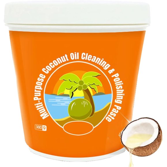 Multi-Purpose Coconut Oil Cleaning Paste, Magic Cleaning Polish and Paste, Great for Tiles, Flooring, Ceramics, Stainless steel, Stainless Steel Cleaning Paste