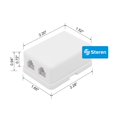 thumbnail image 3 of Placa de pared para teléfono STEREN 300-146WH 4C 2-Tel Surface Jack, 3 of 6
