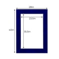 thumbnail image 3 of Royal Blue Suede Acid Free 28x40 Picture Frame Mats with White Core Bevel Cut for 24x36 Pictures -, 3 of 4