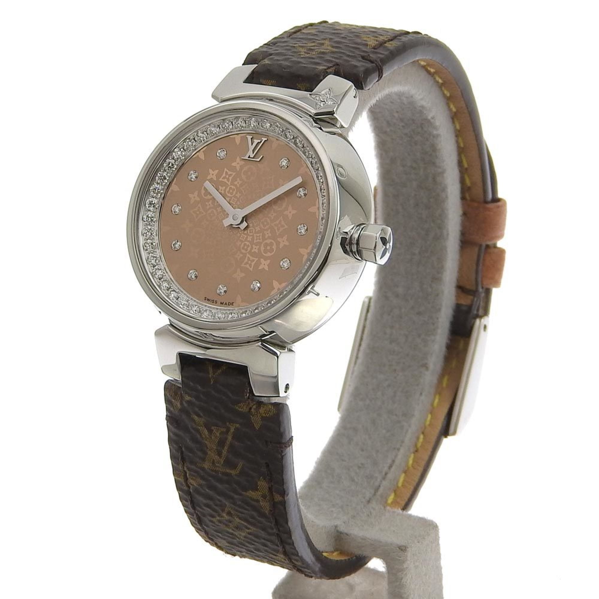 Tambour Monogram, Quartz, 34mm, Steel & Rose Gold - Traditional Watches