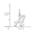 thumbnail image 3 of 14k White Gold Small Script Initial A Charm, 3 of 3