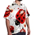 thumbnail image 2 of Seven Starred Ladybird Men's Short Sleeve Button Down Spread Collar Beach Shirts, 2 of 6