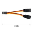 thumbnail image 2 of 5 Pcs JR/Futaba Style Servo 1 To 2 Y Harness Leads Splitter Cable Male To Female Extension Lead Wire for RC Models 7Cm, 2 of 6