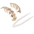 thumbnail image 4 of Decoración de dientes, juego de frenillos dorados para dientes, juego de frenillos dorados, diseño elevado, 4 of 14