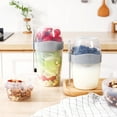 thumbnail image 6 of On the Go Yogurt Parfait Cups with Lids and Spoons, Reusable Dual-Layer Overnight Oats Container Built-in Dressing Container, Portable Cereal Cup for Breakfast Meal Prep, BPA-Free, 36oz, Red, 6 of 9