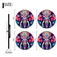 thumbnail image 2 of Modern Round Wall Clocks Non-Ticking Silent Clocks Battery Operated Quartz Clock Decorative for Bathroom,Office-Colorful Elephant Head With Swirls And Patterns(10inch), 2 of 4