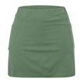 thumbnail image 4 of Iugvhana Womens Skorts with Pockets Lightweight Tummy Control Plus Size Skorts for Women High Waist Solid Color Athletic Sports Skirt Shorts Green#05 XXXXL, 4 of 5