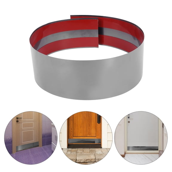 Toyandona Self Adhesive Black Stainless Steel Door Kick Plate for Interior Gap Protection