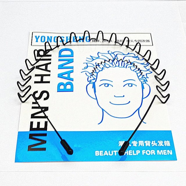 Diadema con banda para el cabello para hombre, invisible, deportiva, moderna, estilo simple, para la espalda, con ondas, pinza para el cabello, artículo digno de regalo