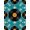 Teal Black Gold, Pattern 15, variant on ODIKA 8'x10' Washable Area Rug Vinyl Record Vintage Concentric Groove Round Cd Disc Retro Music Refined for Dining Room, Large Office, Lounge, Non-Slip Chair-Friendly Mat