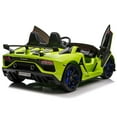 thumbnail image 4 of Lamborghini 24V Kids Ride-On Car w R/C Parental Remote + MP3 Music Player + LED Foam Rubber Wheels + EVA Leather Seat + Scissor Doors + Underbody LED Kit and Lights + Rubber Floor Mats + Car Cover, 4 of 11
