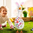 thumbnail image 6 of Meottam 2 Set Easter Egg Bunny Goose Outfits for Goose 23"/ 17'', Lawn Goose Statue Clothes Bunny Hat Egg Collar Bandana for Easter Party Patio Yard Outdoor Decoration, 6 of 7