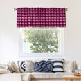 thumbnail image 7 of Drapery Wear Rod Short Curtain 54x18in Filter With Light Feature For Easy Installation Rod Free For Bedroom Kitchen Bathroom\r\n Magenta Houndstooth_4, 7 of 7