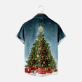 thumbnail image 5 of IROINNID Christmas Hawaiian Shirt for Men Button Up Short Sleeve Graphic Print Xmas Gift Christmas Vacation Shirt,Green, 5 of 6