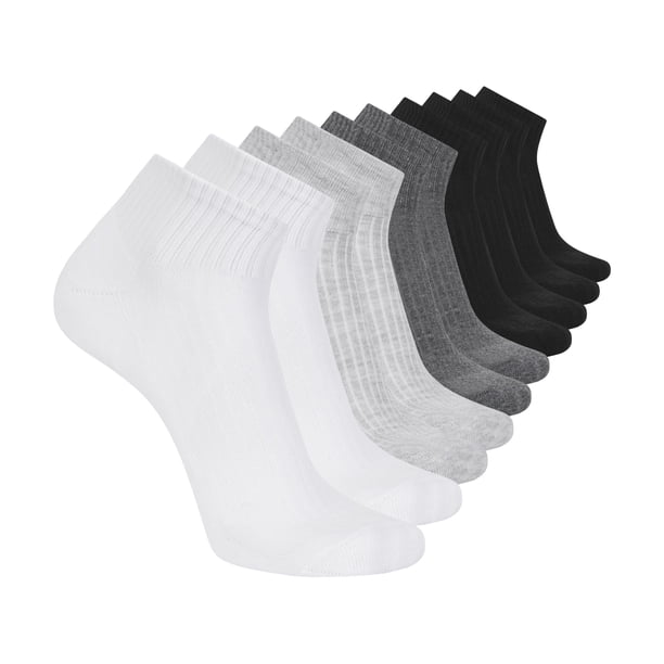 Pack de 10 calcetines Skechers Half Terry Classic Quarter Crew para hombre