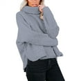 thumbnail image 2 of Womenss Sherpa Fleece Cowl Neck Pullover Thermal Warm Sweater Daily Wear Sweatshirt for Cold Freezing Weather, 2 of 8