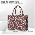thumbnail image 3 of Large Capacity Tote Bag,Red Skull Rose Pattern Handbag Fashion Luxury Tote Bag,15.7"x13"x 5.1" Inches,Laptop Compatible, 3 of 6