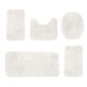 thumbnail image 2 of Juego de 5 alfombras de baño de color liso, universales, suaves, de pelo largo, con absorción de agua, antideslizantes, gruesas, lavables a máquina, fáciles de secar, de colores oscuros., 2 of 7