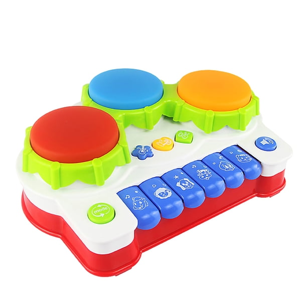 Tambor Para Niños, Tambor Musical Luminoso, Juguete Para Bebés, Piano, Tambor De Mano Eléctrico 2 En 1 Guardurnaity FN002309-00