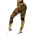 thumbnail image 3 of WILLBEST Pantalones de Yoga Mardi Para Mujer, Largos, Con Estampado Completo, Brillantes, de Cintura Alta, Elásticos, Cómodos, Para Hacer Ejercicio y Correr. Extra Grande, 3 of 4