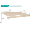 AECOJOY 8'x10' Manual Retractable Patio Awning, Aluminum Frame, UV