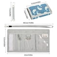 thumbnail image 3 of JIALIOU Nylon Trifold Card Wallet with ID Window Zipper Pocket for Men Women Teen Seal Star Dot Heart, 3 of 7