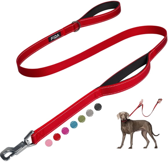 Correa para perros Fida Heavy Duty de 150 cm con 2 asas acolchadas para perros