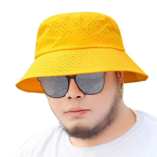 Sonducket Sombreros de protección solar ligeros y cómodos de poliéster para hombres Sombrero de pescador Sombrero para hombres amarillo Type3 NO3